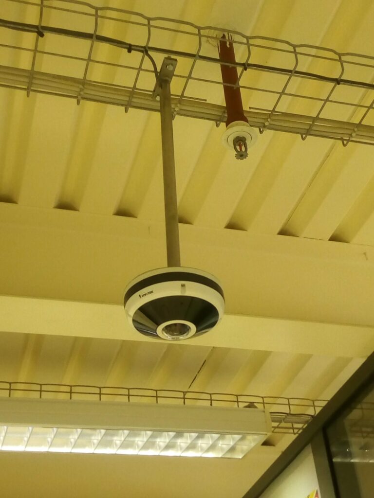 360 cctv camera mounted